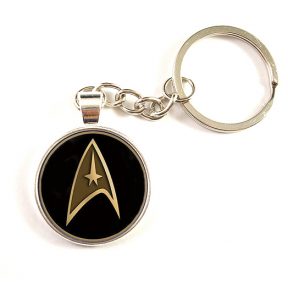 US Movie Star Trek keychain Necklace 1pcs key chain Pendant New silver stainless steel jewelry dr who keychain mens harry potter