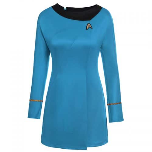 High Quality <font><b>star</b></font> <font><b>trek</b></font> female uniform Dress cosplay costume Free Shipping