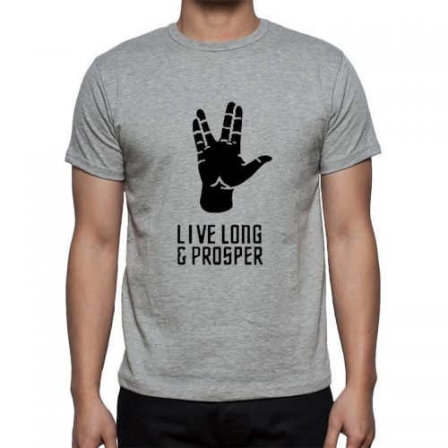 Summer New <font><b>star</b></font> <font><b>trek</b></font> spock live long and prosper T Shirts men Cotton Short Sleeve O Neck Camisa Masculina T-Shirt