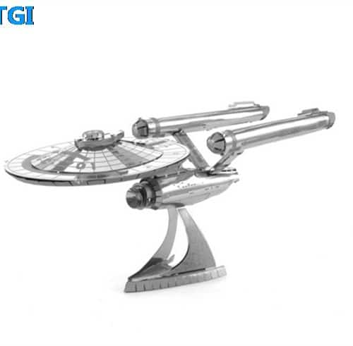 SAINTGI <font><b>Star</b></font> <font><b>Trek</b></font> Space ship 3D metal model Enterprise NCC1701 action figure DIY collection model kids toys Christmas gift